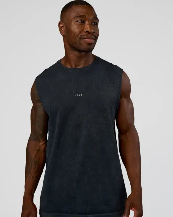 Hot LSKD Power Muscle Tank Pirate Black Washed