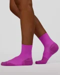 Best LSKD Race Fast Performance Quarter Socks Ultra Fuchsia Reflective