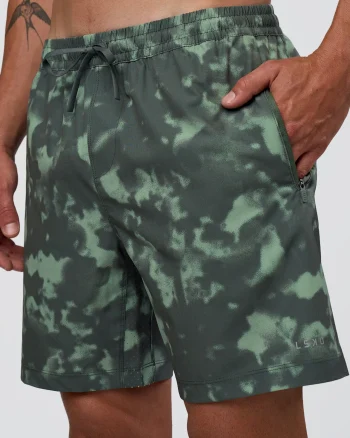 Clearance LSKD Rep 7'' Performance Short Washed Camo Carbon