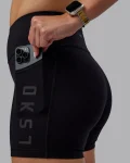 Clearance LSKD Rep Ultra High-Rise 4" Mini Bike Short Pockets Black Black