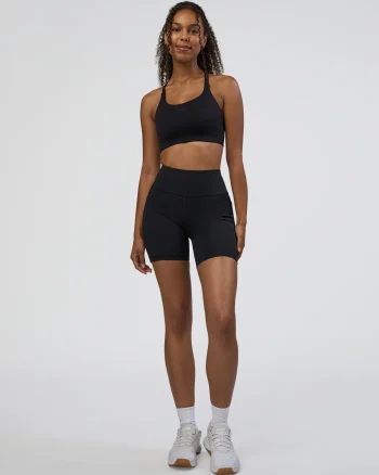 Outlet LSKD Rep Ultra High-Rise 6" Mid Bike Short Pockets Black Black