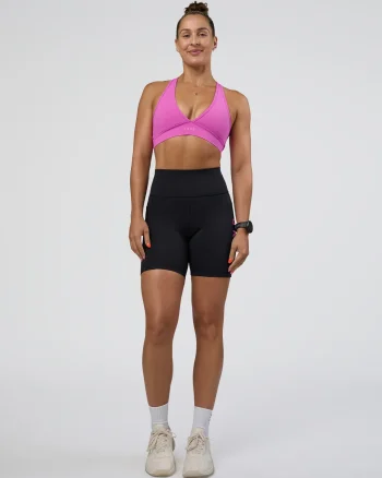 Fashion LSKD Rep Ultra High-Rise 6" Short Pockets Black Ultra Fuchsia