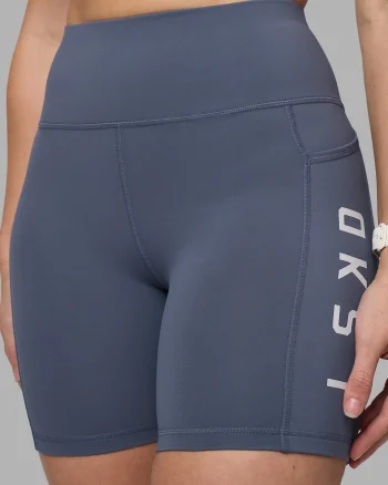 Best LSKD Rep Ultra High-Rise 6" Short Pockets Night Shadow White