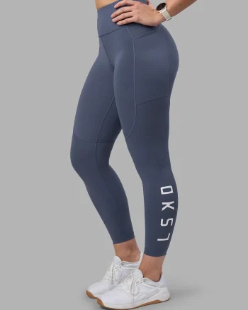 Best LSKD Rep Ultra High-Rise 7/8 Legging Pockets Night Shadow White