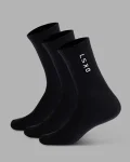 Best LSKD Signal 3 Pack Crew Sock Black White