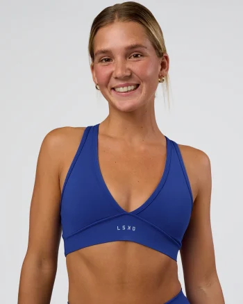 Clearance LSKD Stamina Sports Bra Electric Indigo
