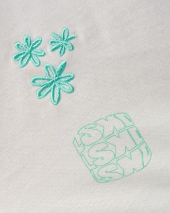 Outlet LSKD Sticker Heavyweight Oversized Tee Off White Jelly Mint