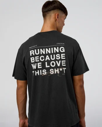 Clearance LSKD We Love This FLXCotton Oversized Tee Black Washed White