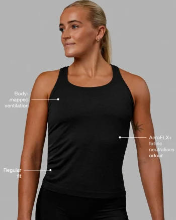 Discount LSKD Womens AeroFLX+ Seamless Tank Black Marl