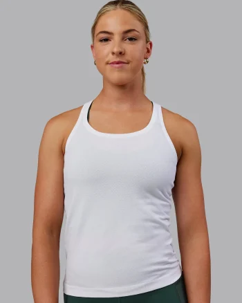 Online LSKD Womens AeroFLX+ Seamless Tank White/White