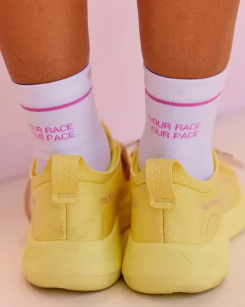 Fashion LSKD Your Race Fast Performance Quarter Socks White Marshmallow